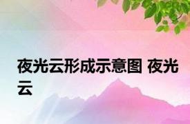 夜光云形成示意图 夜光云 