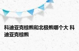 科迪亚克棕熊和北极熊哪个大 科迪亚克棕熊 