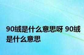 90绒是什么意思呀 90绒是什么意思