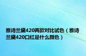 雅诗兰黛420两款对比试色（雅诗兰黛420口红是什么颜色）