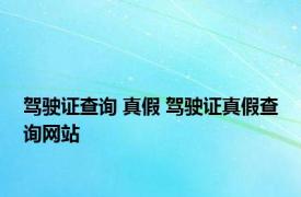 驾驶证查询 真假 驾驶证真假查询网站 