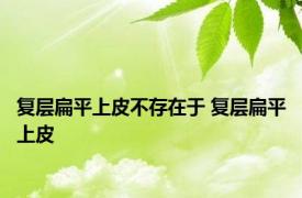 复层扁平上皮不存在于 复层扁平上皮 