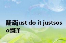 翻译just do it justsoso翻译 