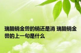 瑞脑销金兽的销还是消 瑞脑销金兽的上一句是什么