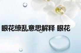 眼花缭乱意思解释 眼花 