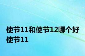 使节11和使节12哪个好 使节11 