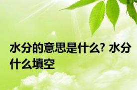 水分的意思是什么? 水分什么填空 