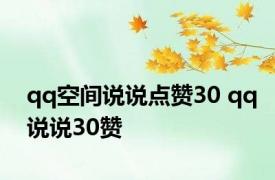 qq空间说说点赞30 qq说说30赞 