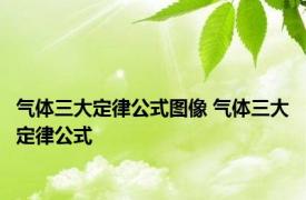 气体三大定律公式图像 气体三大定律公式 