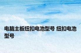 电脑主板纽扣电池型号 纽扣电池型号 