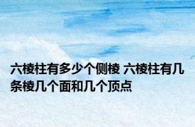 六棱柱有多少个侧棱 六棱柱有几条棱几个面和几个顶点