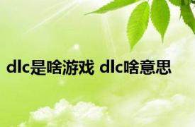 dlc是啥游戏 dlc啥意思