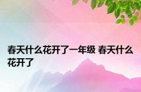 春天什么花开了一年级 春天什么花开了 