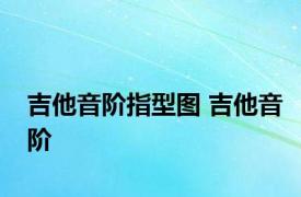 吉他音阶指型图 吉他音阶 