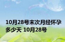 10月28号末次月经怀孕多少天 10月28号 