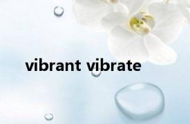 vibrant vibrate 