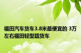 福田汽车货车3.8米最便宜的 3万左右福田轻型载货车 