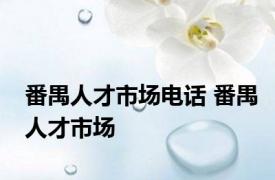 番禺人才市场电话 番禺人才市场 