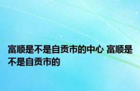 富顺是不是自贡市的中心 富顺是不是自贡市的