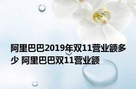 阿里巴巴2019年双11营业额多少 阿里巴巴双11营业额 