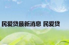 民爱贷最新消息 民爱贷 