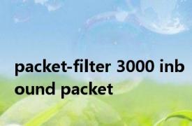 packet-filter 3000 inbound packet 