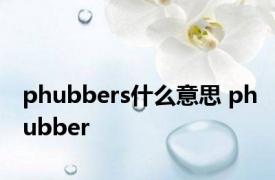 phubbers什么意思 phubber 