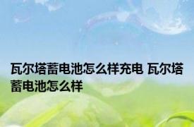 瓦尔塔蓄电池怎么样充电 瓦尔塔蓄电池怎么样 