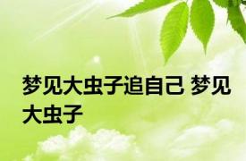 梦见大虫子追自己 梦见大虫子 