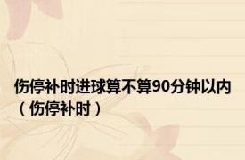 伤停补时进球算不算90分钟以内（伤停补时）