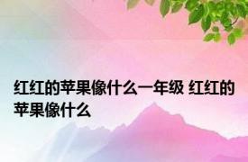 红红的苹果像什么一年级 红红的苹果像什么 