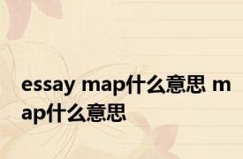 essay map什么意思 map什么意思