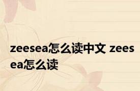 zeesea怎么读中文 zeesea怎么读 