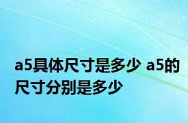 a5具体尺寸是多少 a5的尺寸分别是多少