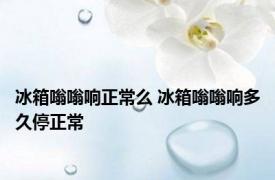 冰箱嗡嗡响正常么 冰箱嗡嗡响多久停正常 