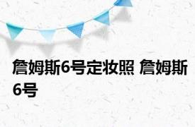 詹姆斯6号定妆照 詹姆斯6号 