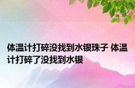 体温计打碎没找到水银珠子 体温计打碎了没找到水银 