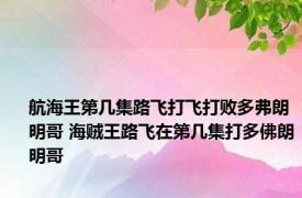 航海王第几集路飞打飞打败多弗朗明哥 海贼王路飞在第几集打多佛朗明哥