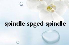 spindle speed spindle 