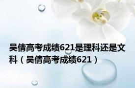 吴倩高考成绩621是理科还是文科（吴倩高考成绩621）