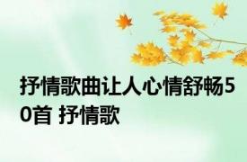 抒情歌曲让人心情舒畅50首 抒情歌 