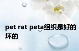 pet rat peta组织是好的坏的 