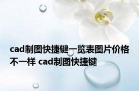 cad制图快捷键一览表图片价格不一样 cad制图快捷键 