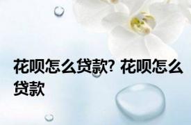 花呗怎么贷款? 花呗怎么贷款