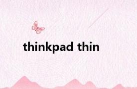 thinkpad thin 