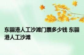 东疆港人工沙滩门票多少钱 东疆港人工沙滩 