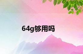 64g够用吗