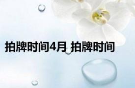 拍牌时间4月 拍牌时间 