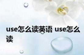 use怎么读英语 use怎么读 