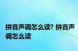 拼音声调怎么读? 拼音声调怎么读 